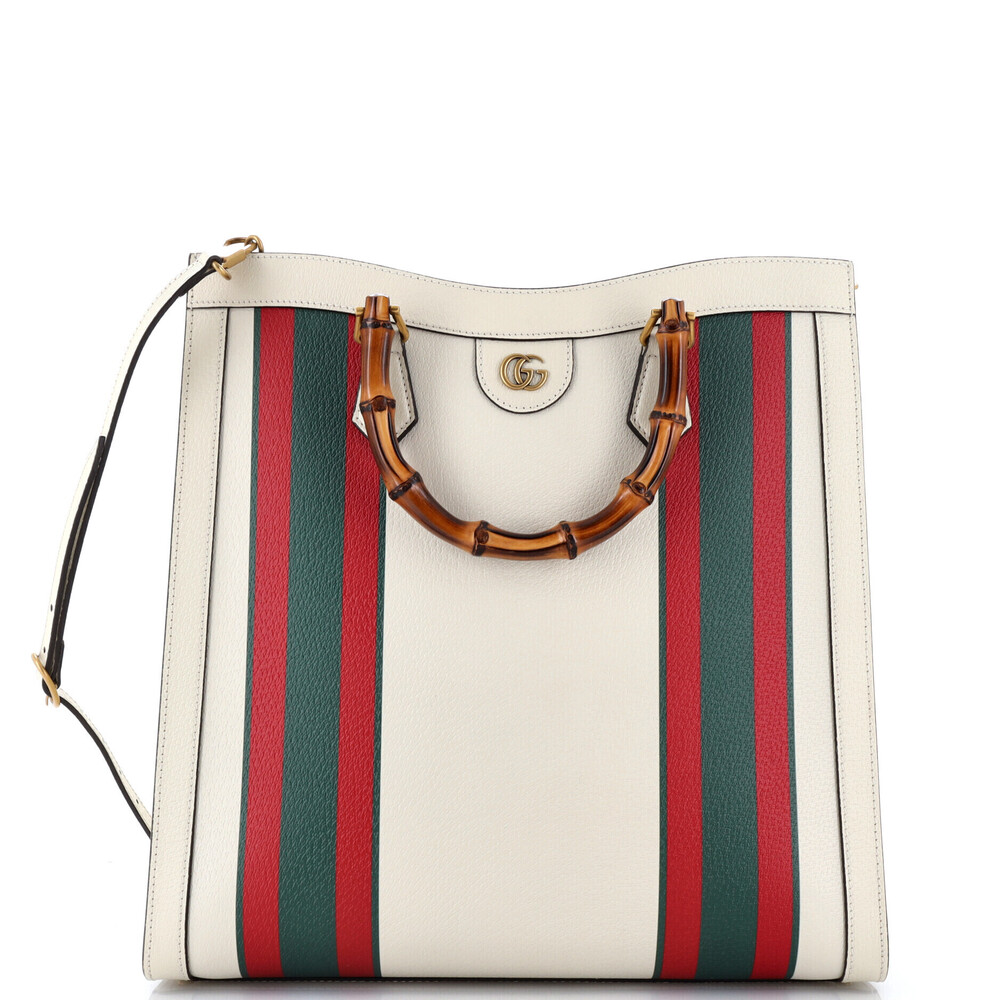 Gucci Large Diana NM Bamboo Handle Tote Printed Leather